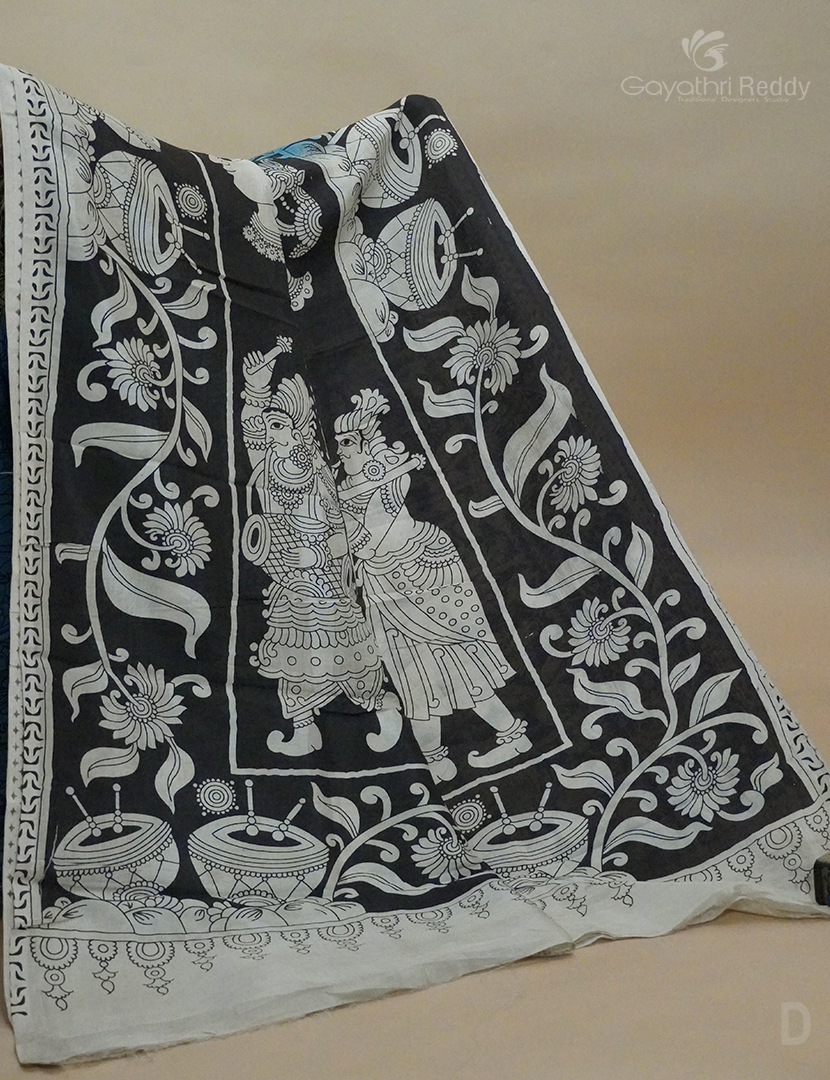 PURE KALAMKARI  KADI  SILK -KKS6