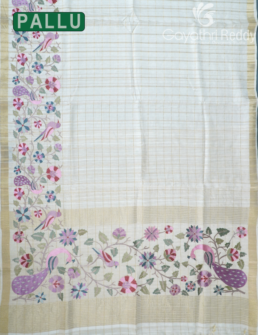 KHADI SILK WORK SAREE-KSW74
