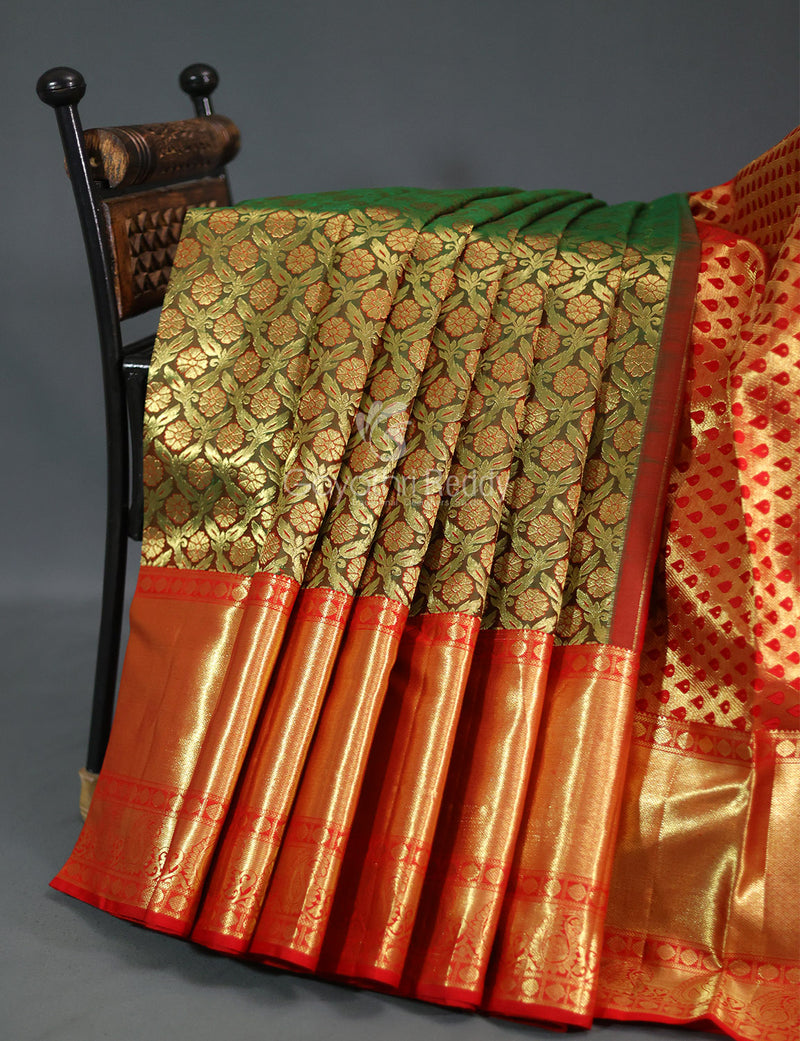 Rewaa fashion Devkanya Wedding Look Heavy Kanjivaram silk with weaving saree  collection