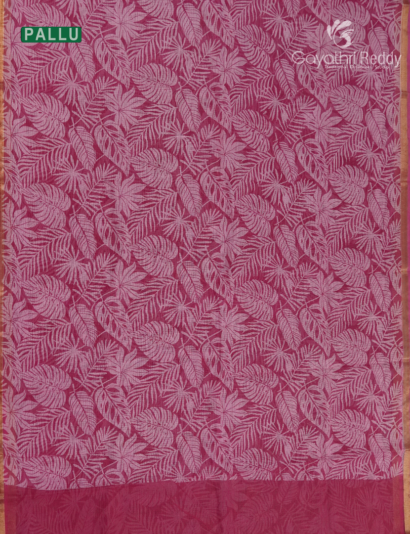 Premium Quality Cotton Kota Saree in Rani Pink