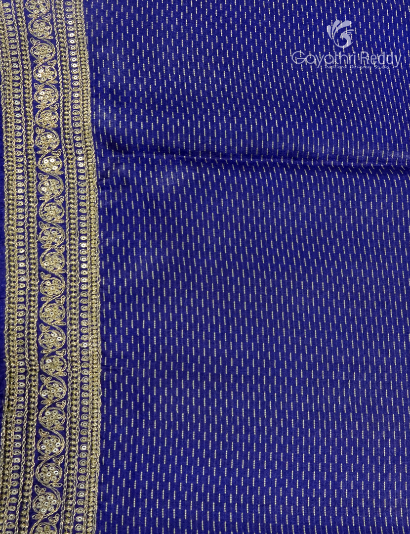 Pure Desi Tussar Fancy Saree in Royal Blue