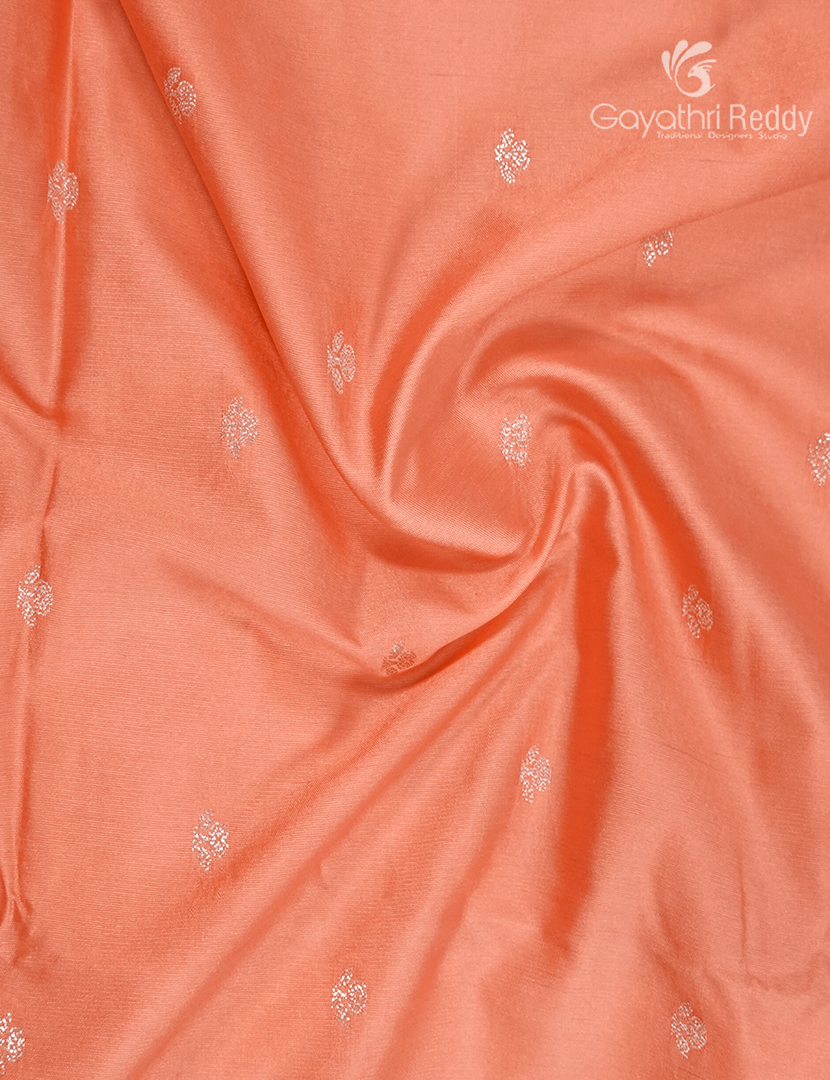 Semi Katan Silk Saree in Pastel Peach