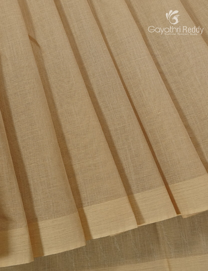 Pure Handloom Cotton Saree in Cream