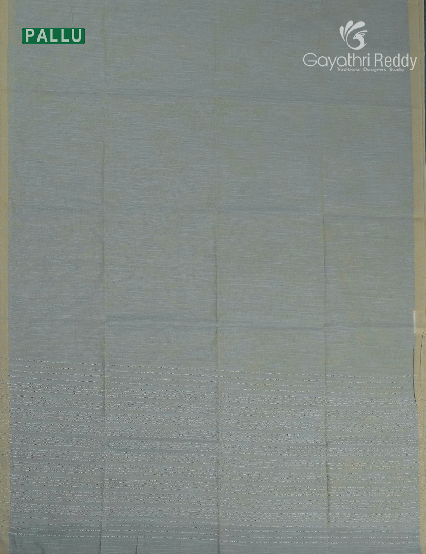 Pure Handloom Cotton Saree in Light Grey