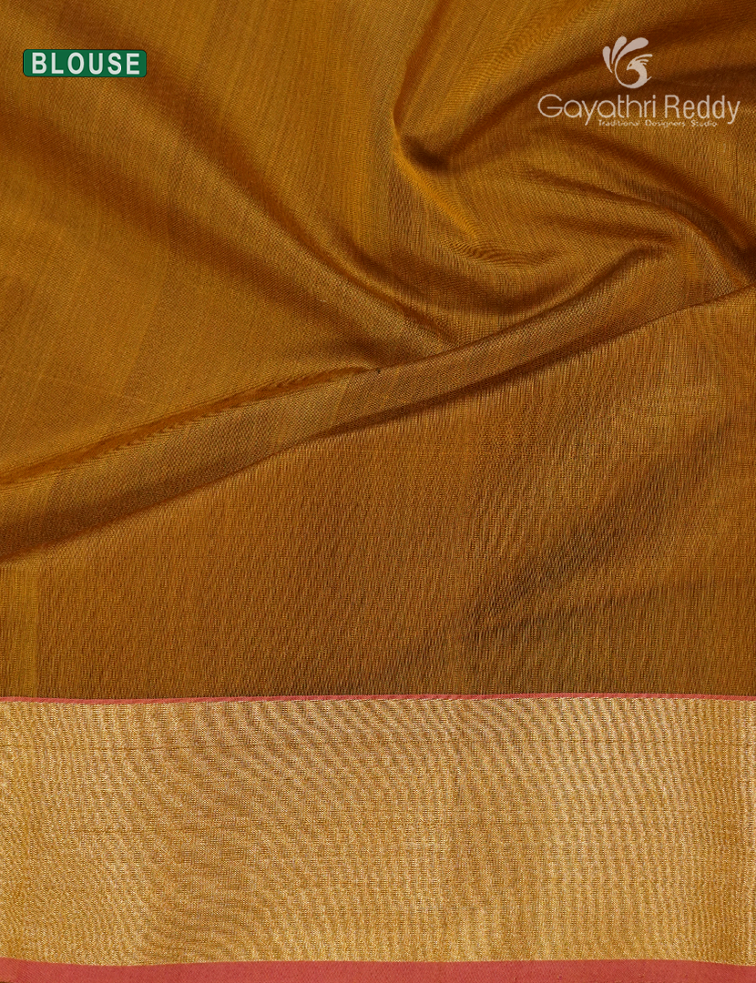 Pure Chanderi Sico Saree in Deep Mustard