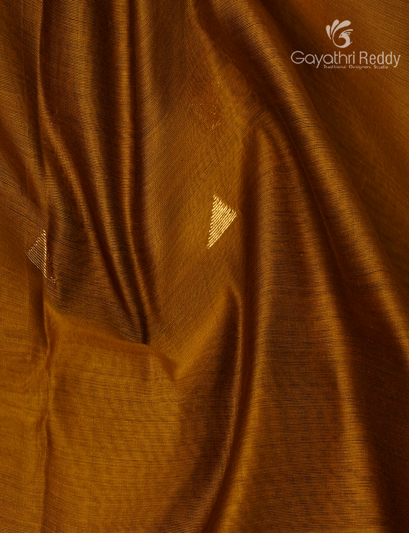 Pure Chanderi Sico Saree in Deep Mustard