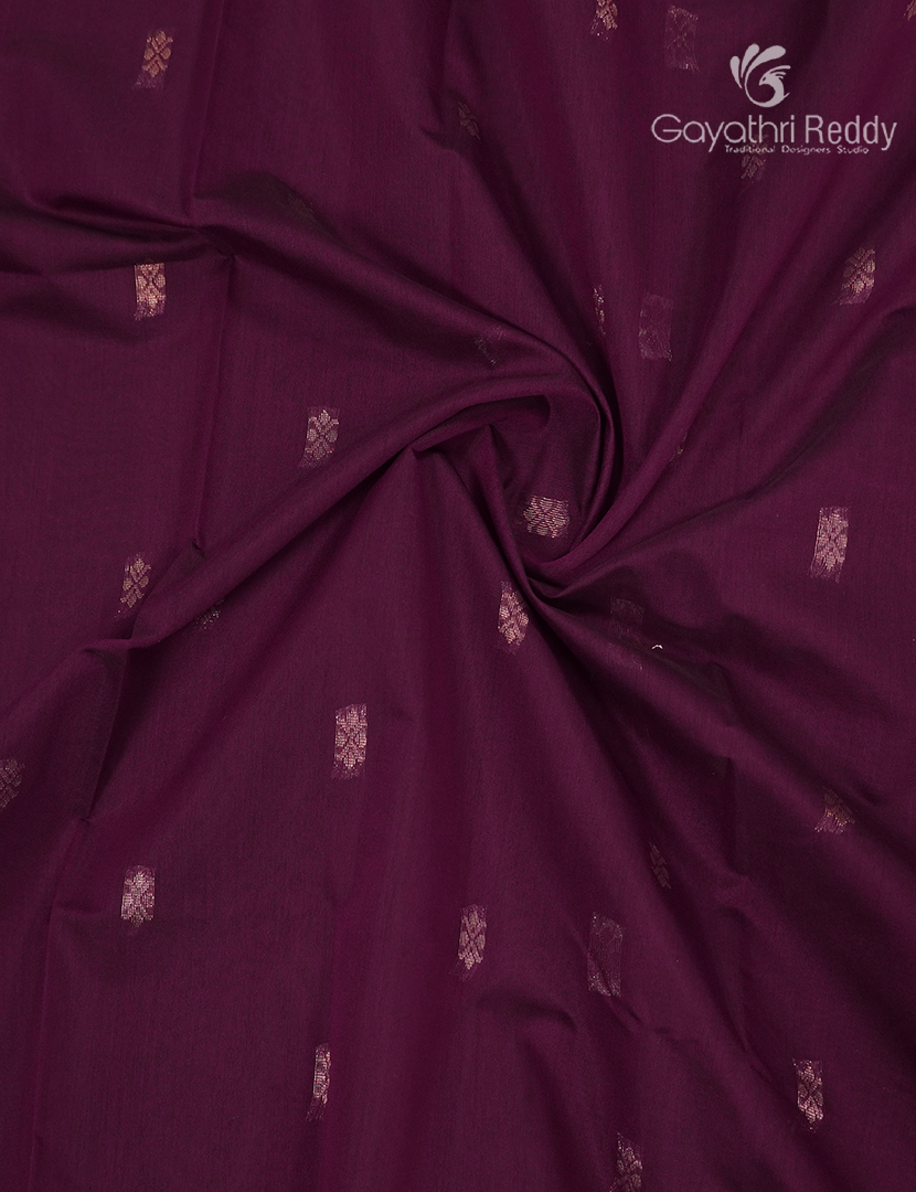 Kanchipuram Sico Saree  in Burgundy and Blue