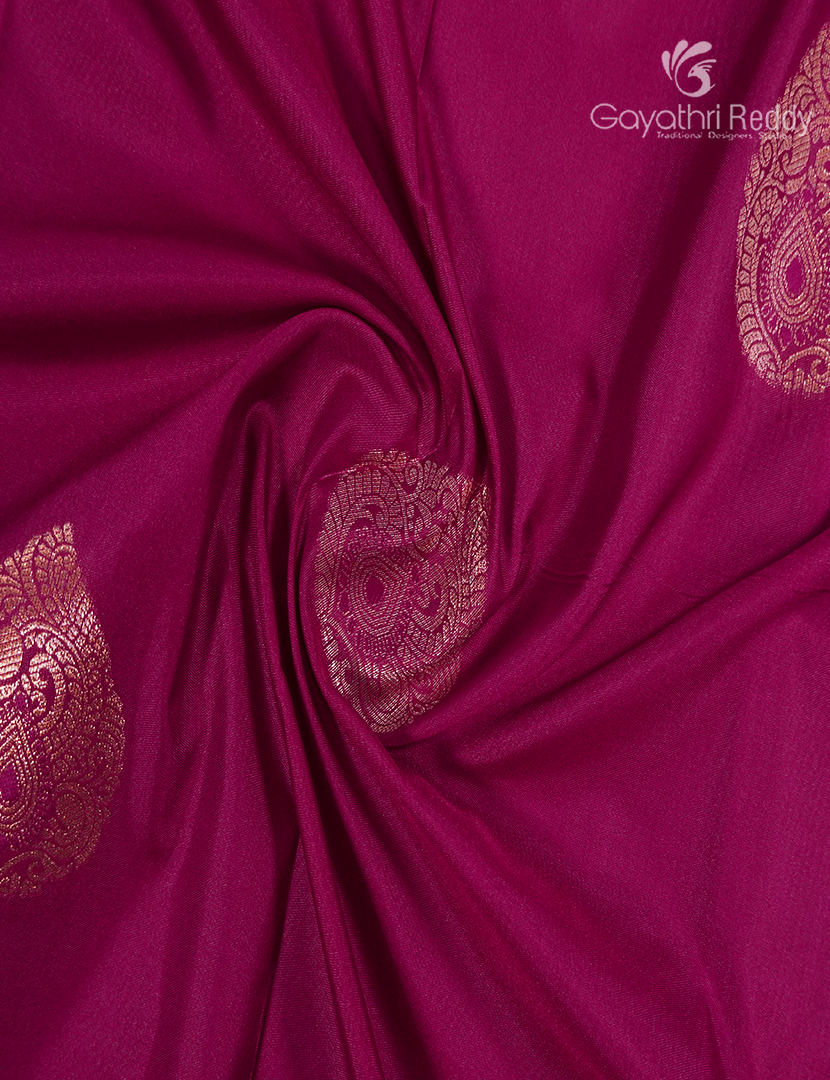 Semi Kanchipuram Art Silk Saree in Deep Pink