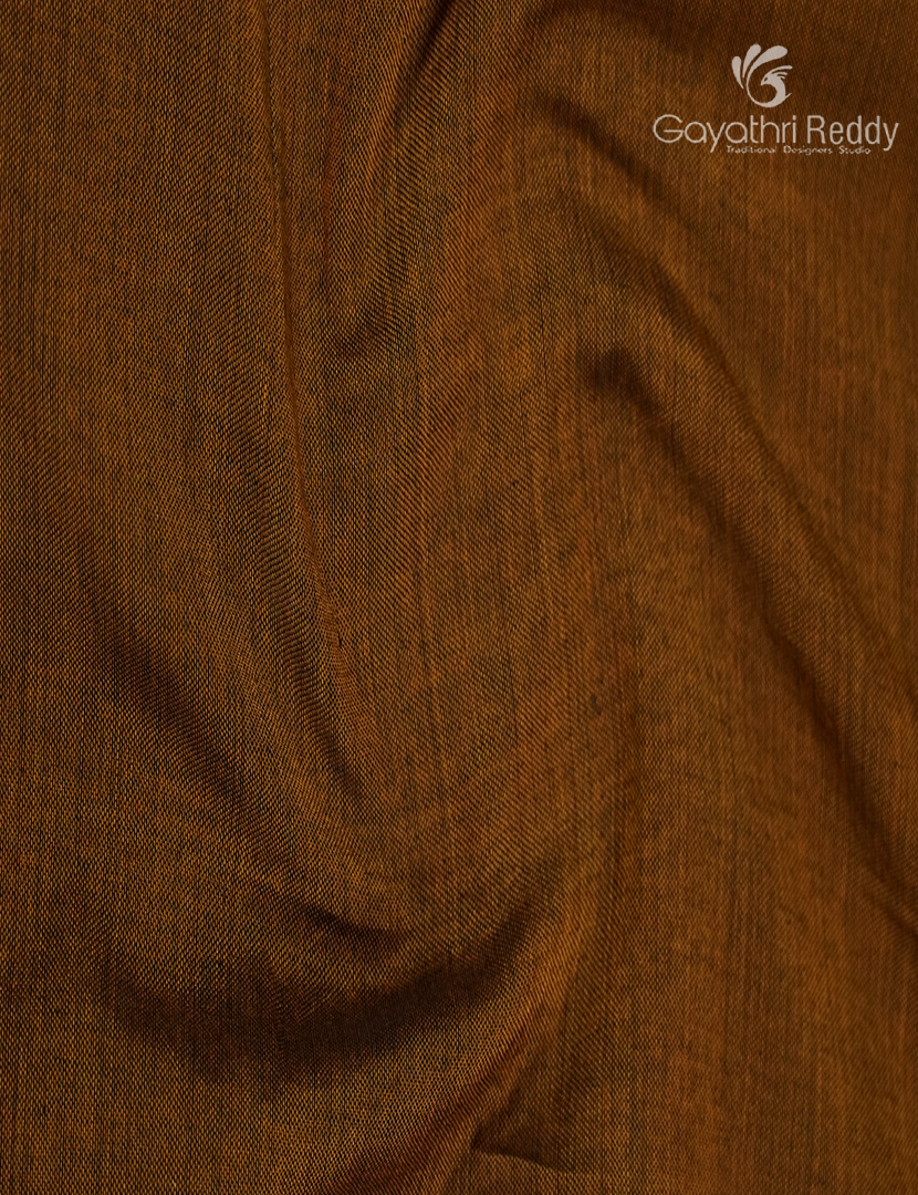 Pure Narayanpet Cotton Saree in Dry Mehendi