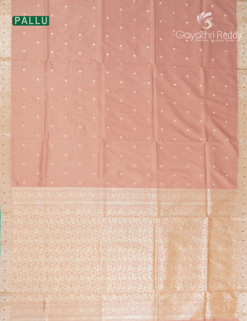 Semi Katan Silk Saree in Pastel Peach