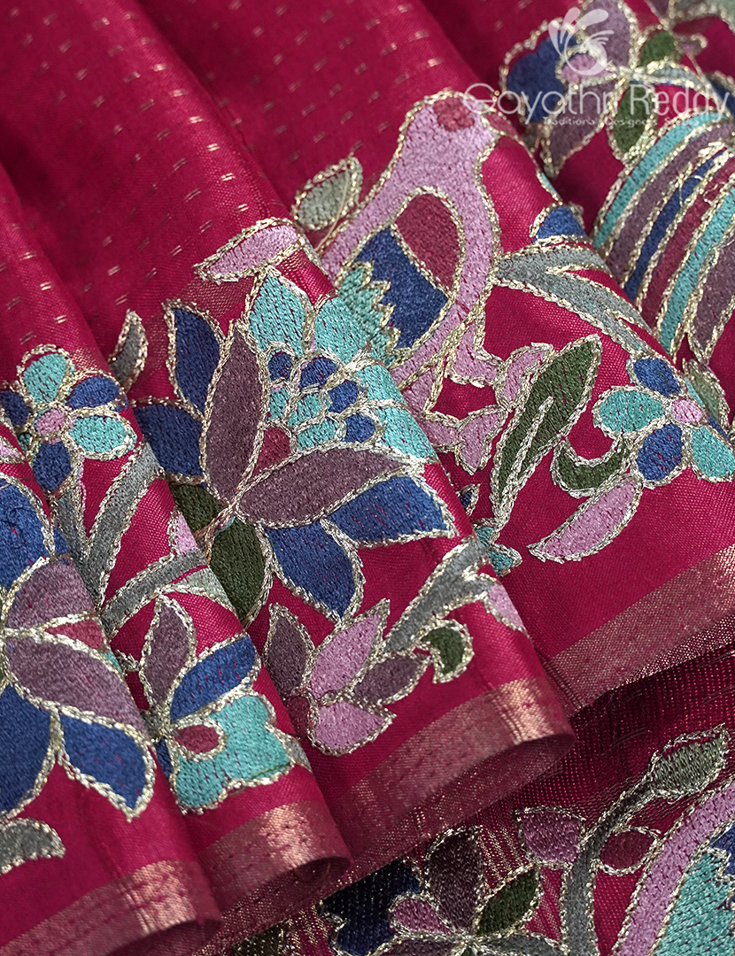 KHADI SILK WORK SAREE-KSW48