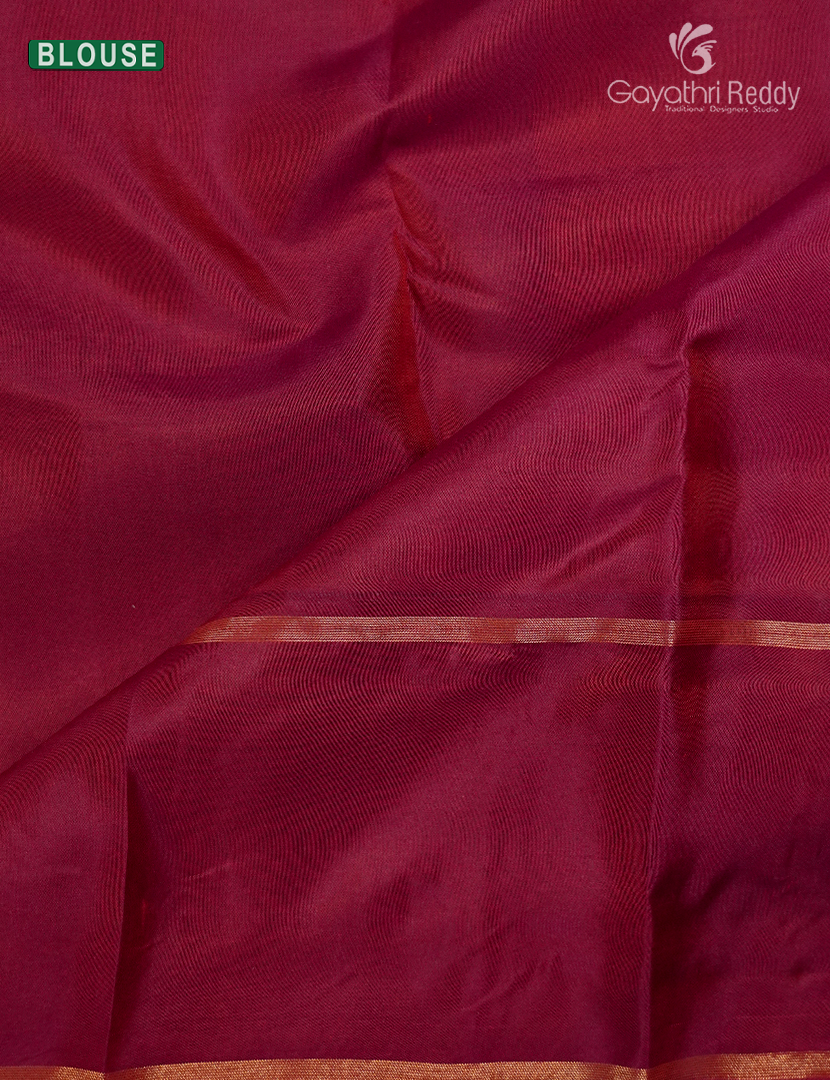 Pure Kanchi Vintage Saree in Candy Orange and Deep Redeep
