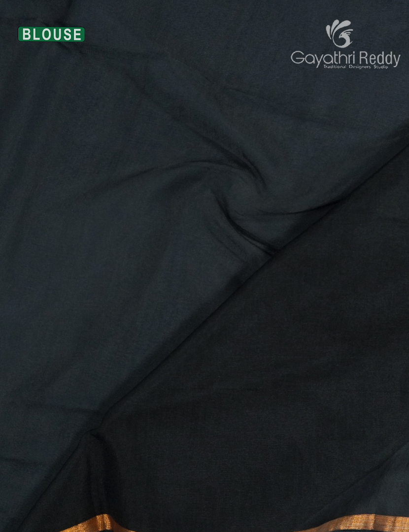 Pure Jamdani Kora Saree in Black