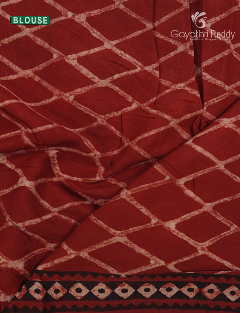 Pure Modal Silk Fancy Saree in Rust Red