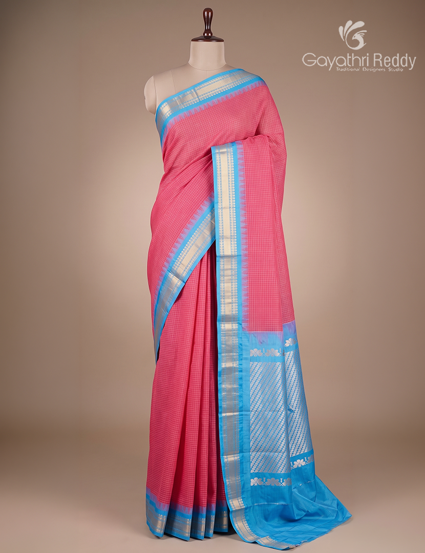 Pure Gadwal Cotton Saree-GGC1626