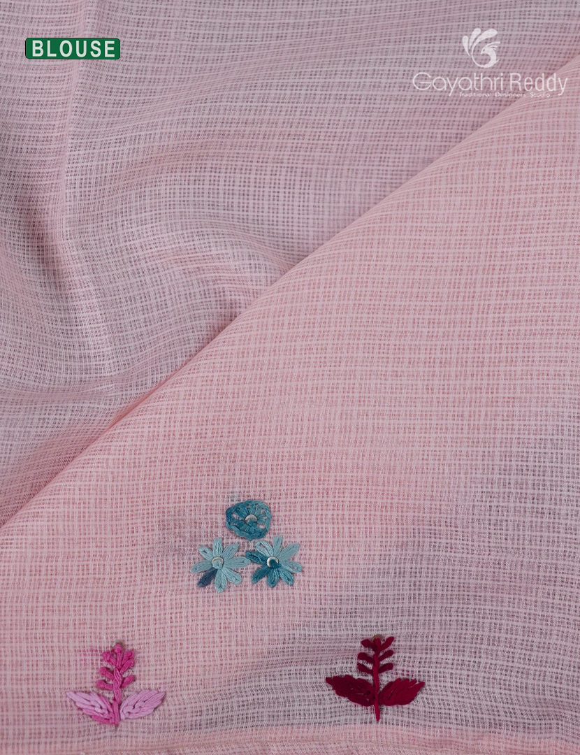 Kota Fancy Saree in Pastel Peach