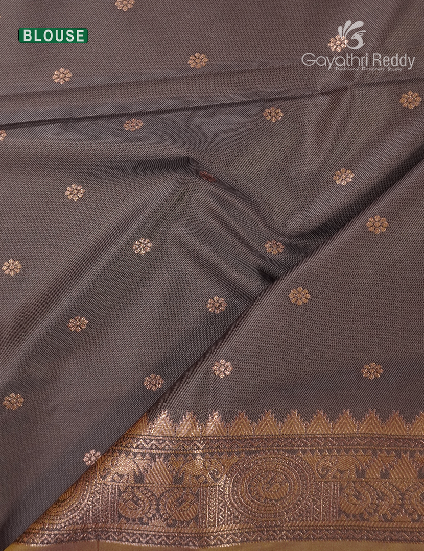 Semi Kanchipuram Art Silk Saree in Light Beige