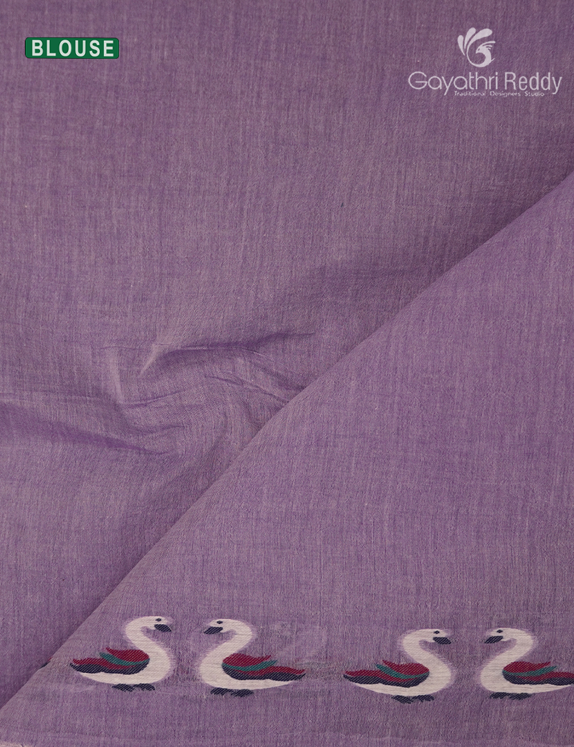 Jamdani Cotton Saree in Lavender