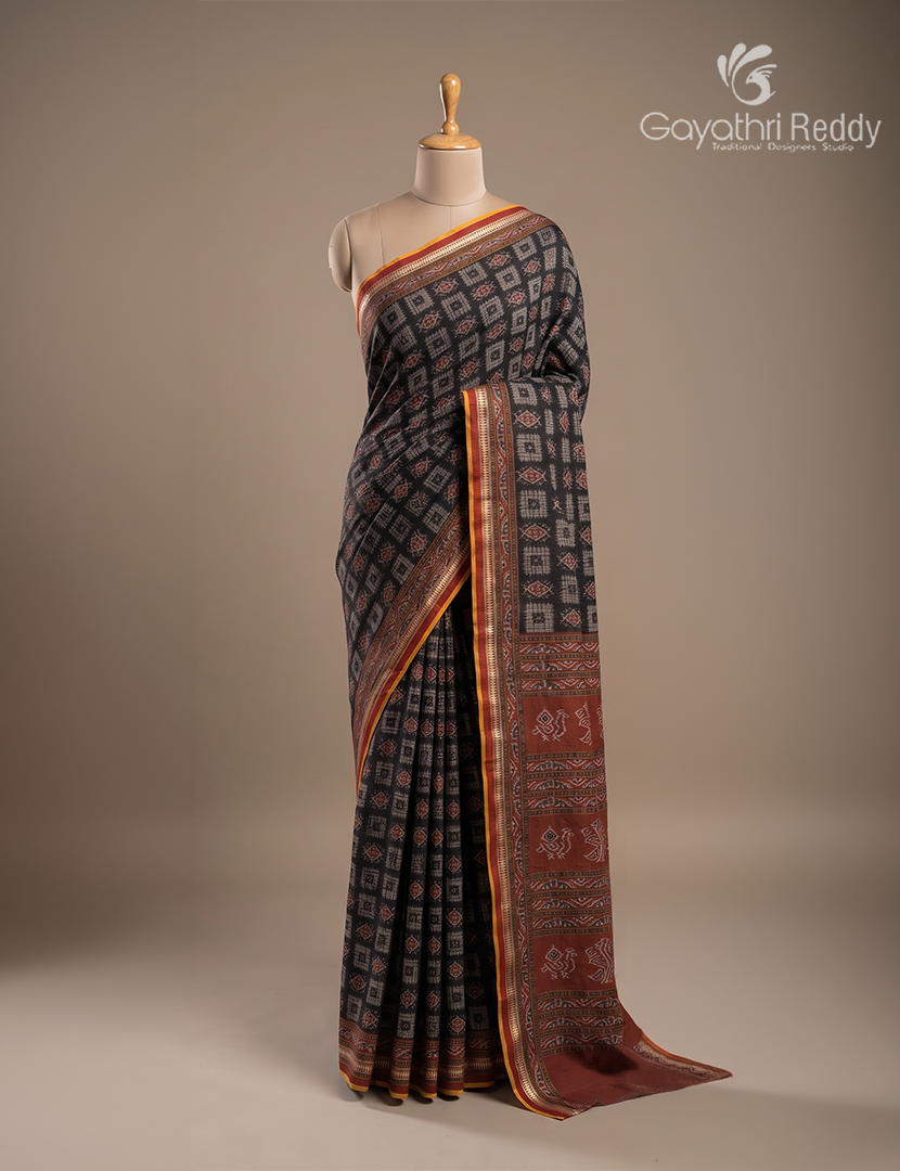 Vidharbha Cotton Saree in Black
