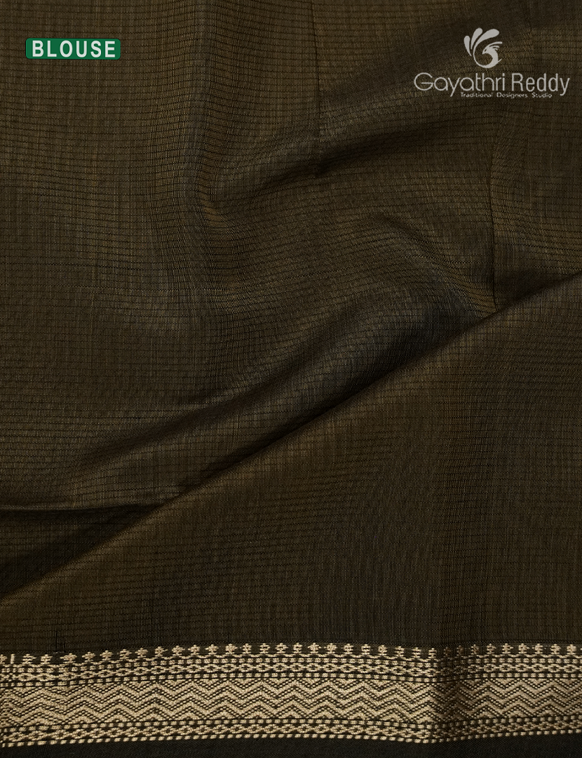 Pure Chanderi Sico Saree in Dry Mehendi Green