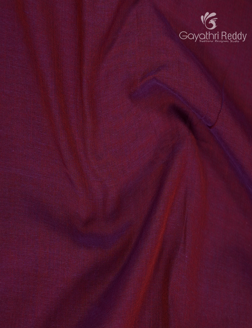 Pure Narayanpet Cotton Saree in Deep Magenta
