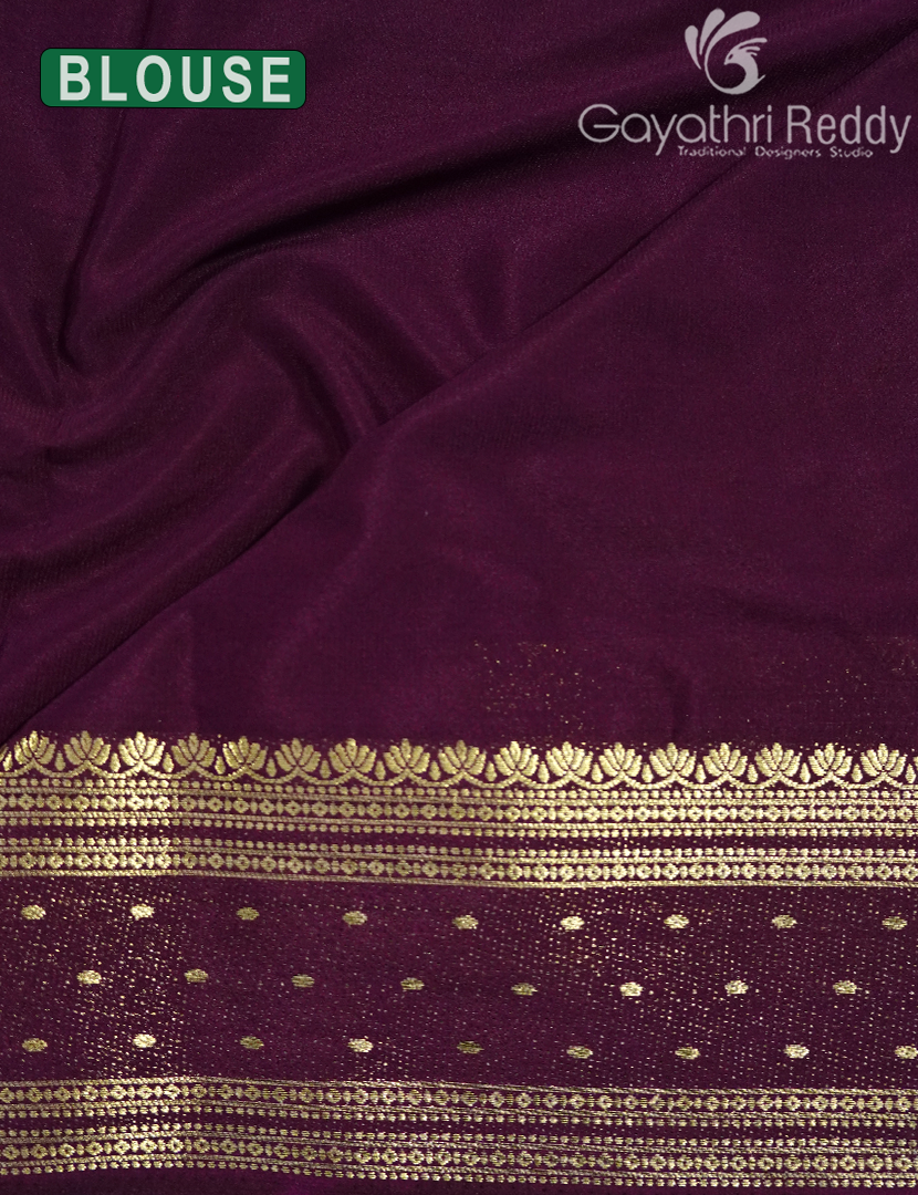 SEMI MYSORE CREPE SAREE-SMC405
