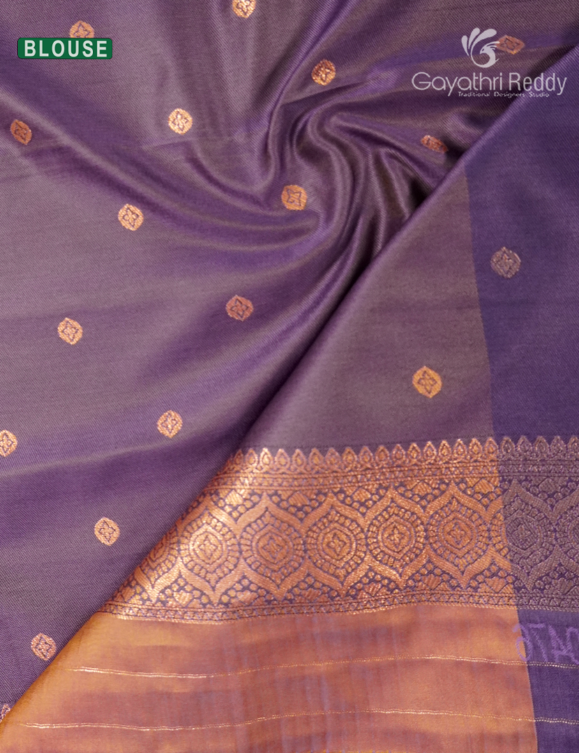 Semi Kanchipuram Art Silk Saree in Peach