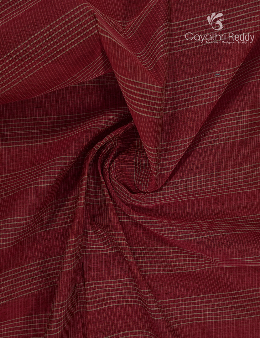 Semi Ikat Sico Saree in Berry Red