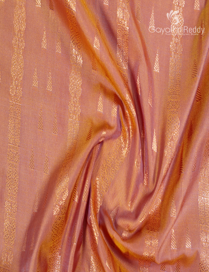Semi Kanchipuram Art Silk Saree in Peach