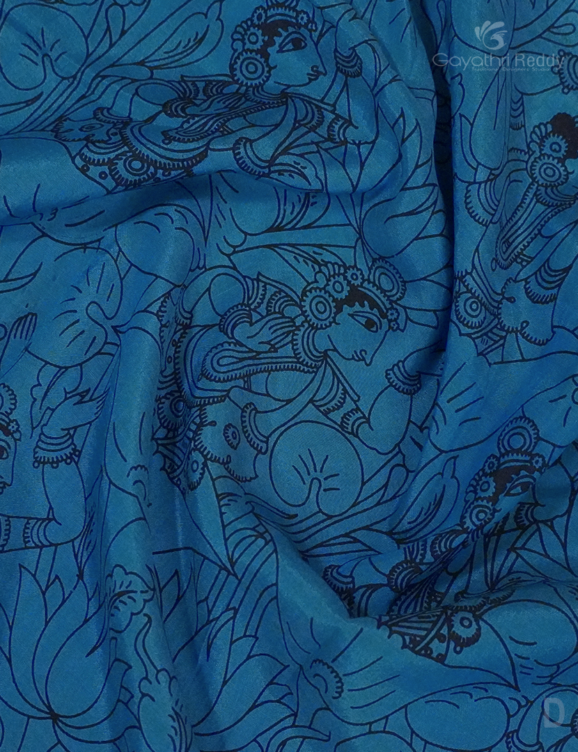 PURE KALAMKARI  KADI  SILK -KKS6