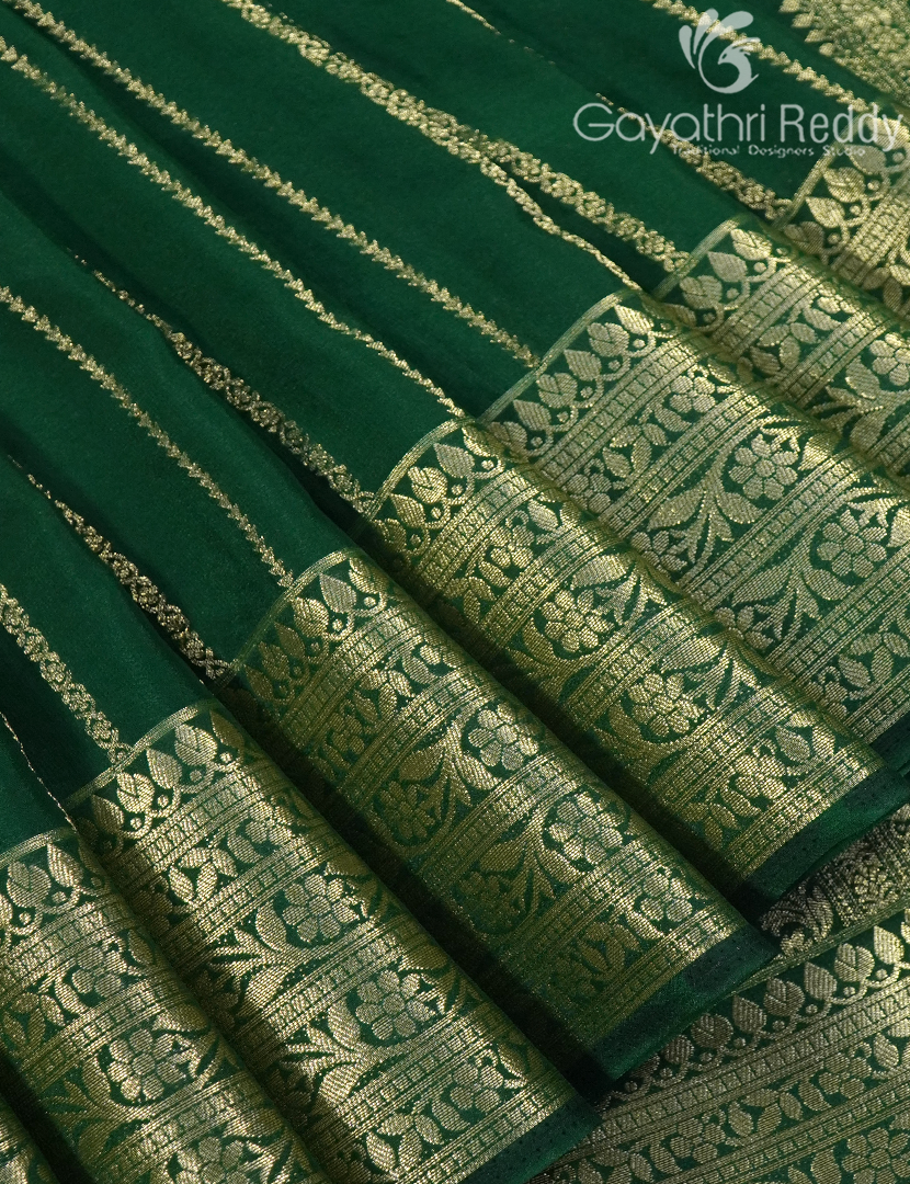 SEMI MYSORE CRAPE SAREE-SMC362