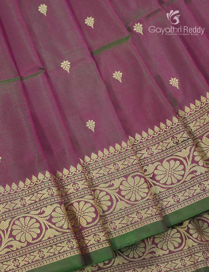 Pure Banaras Katan Silk Saree in Deep Mauve