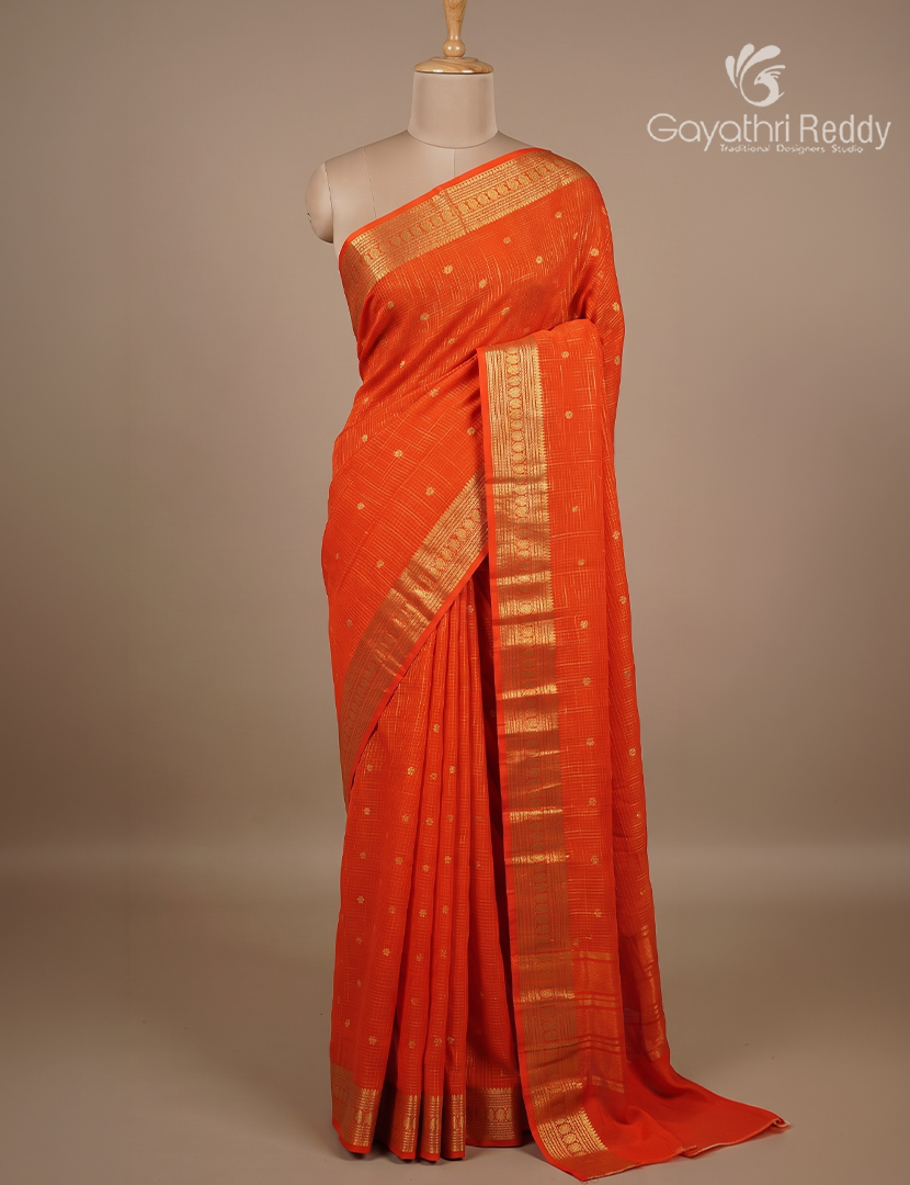 Semi Mysore Crepe Saree-SMC610