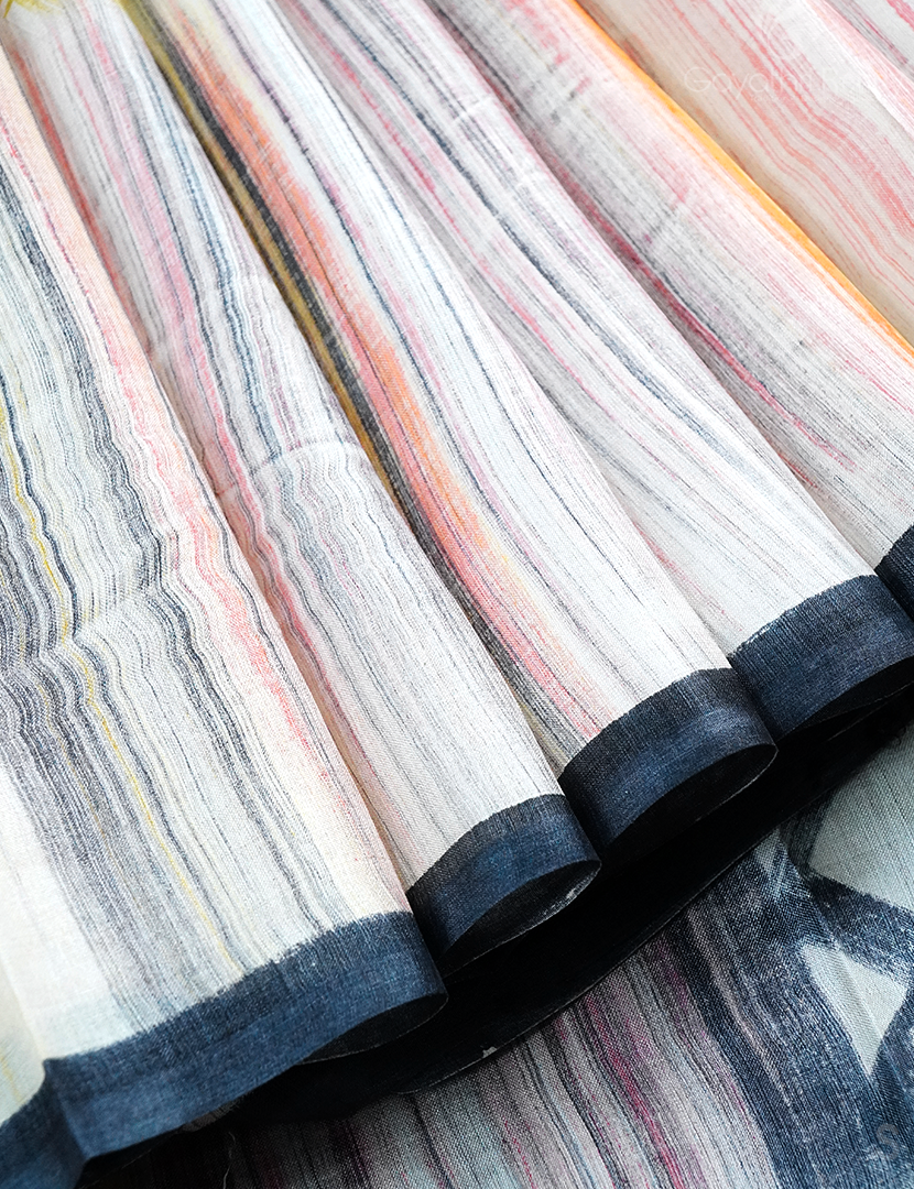 PURE TUSSAR HAND PRINTED -TS1513