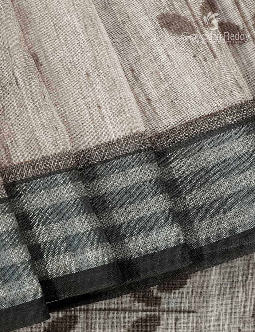 Linen Silk in Cream and Black