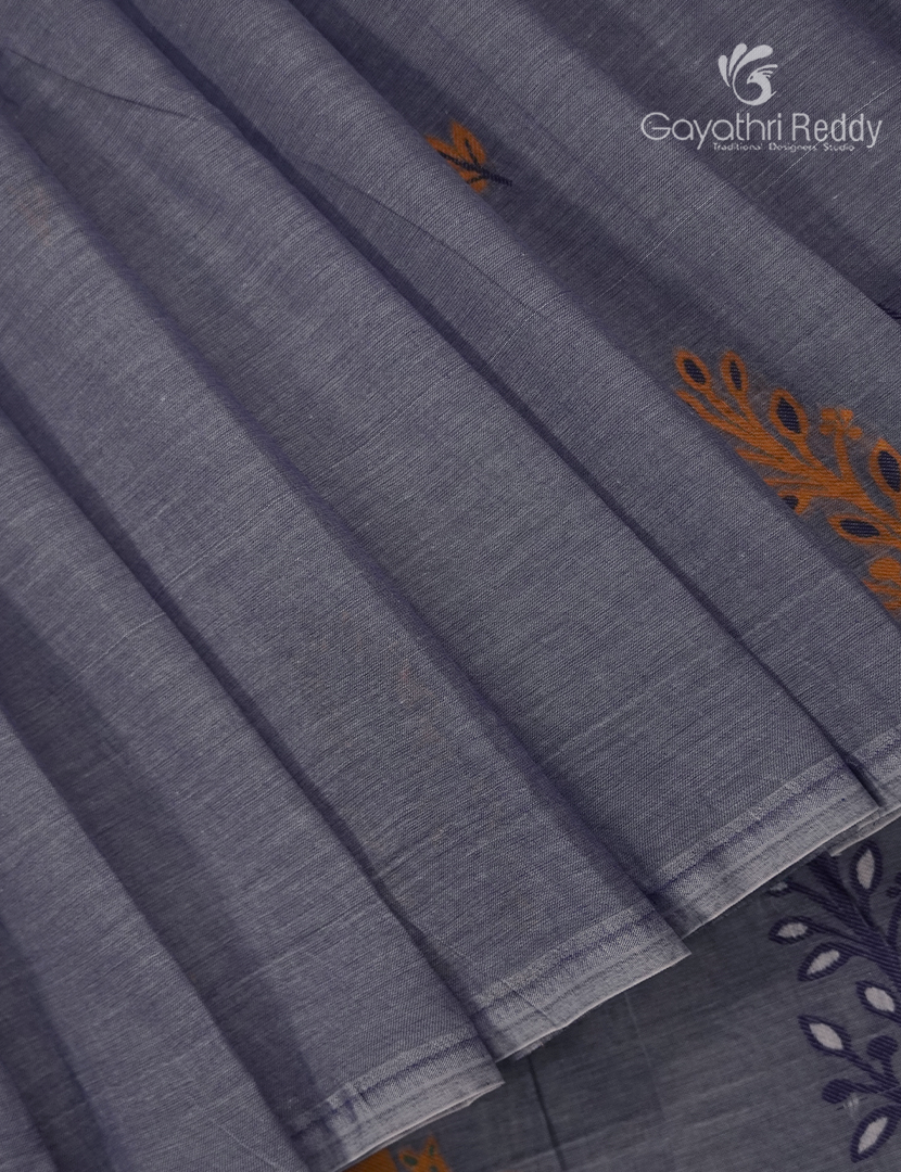 Jamdani Cotton Saree in Grey