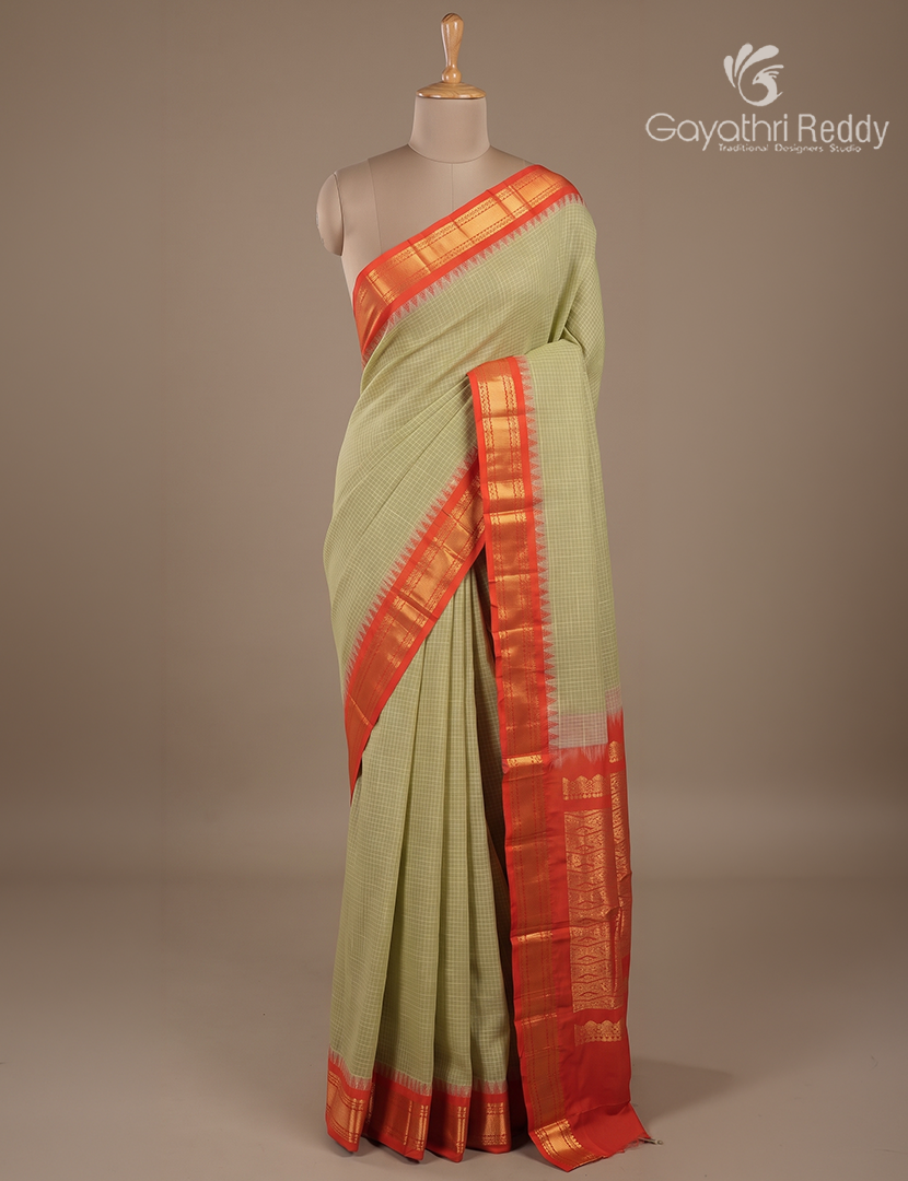 Pure Gadwal Cotton Saree-GGC1622