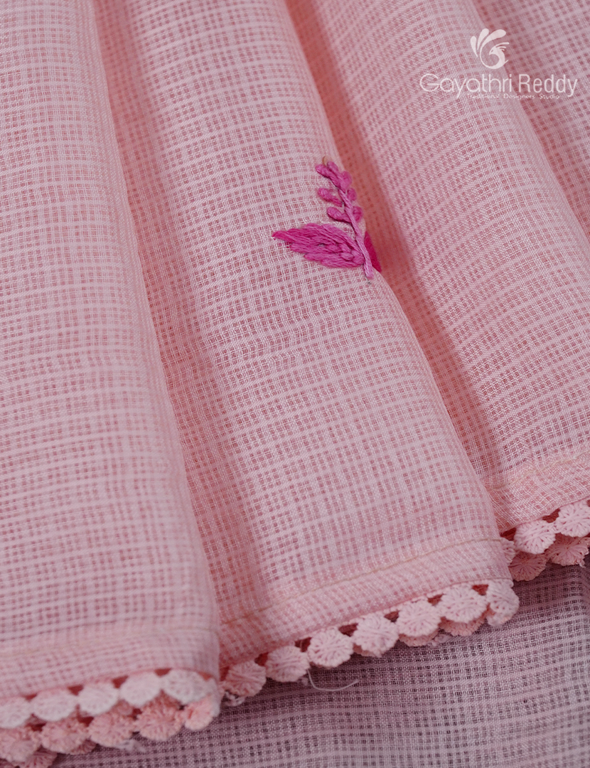 Kota Fancy Saree in Pastel Peach