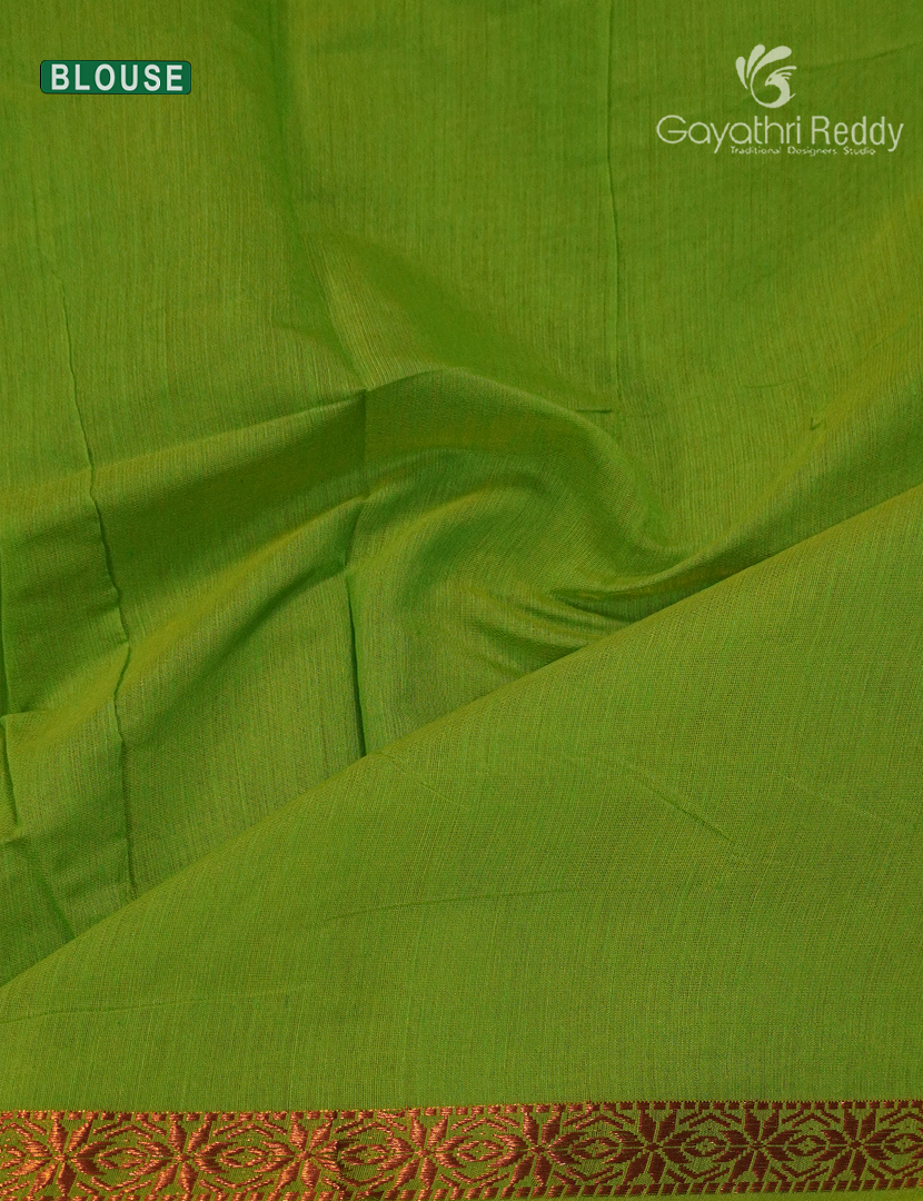 Sico Saree in Orange and Parrot Green