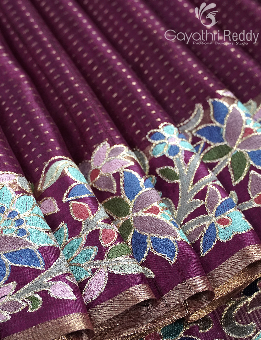 KHADI SILK WORK SAREE-KSW51