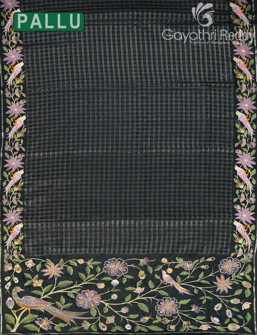 KHADI SILK WORK SAREE-KSW52