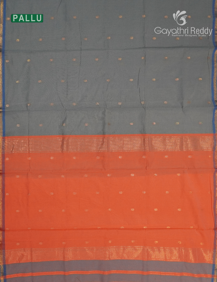 Sico Saree in Grey and Orange
