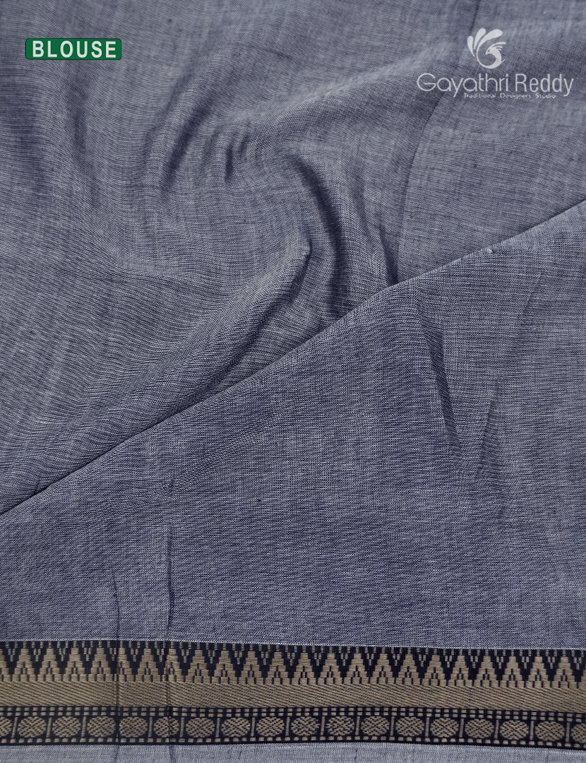 Pure Narayanpet Cotton Saree in Grey