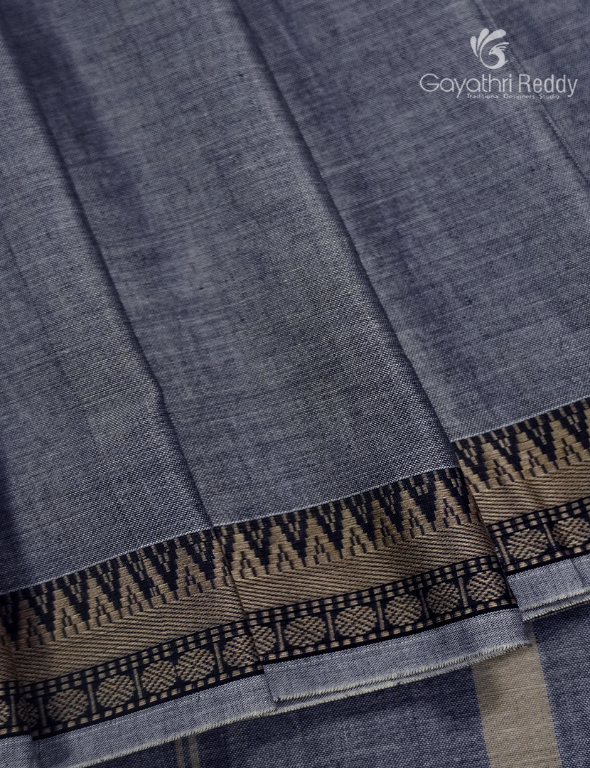 Pure Narayanpet Cotton Saree in Grey