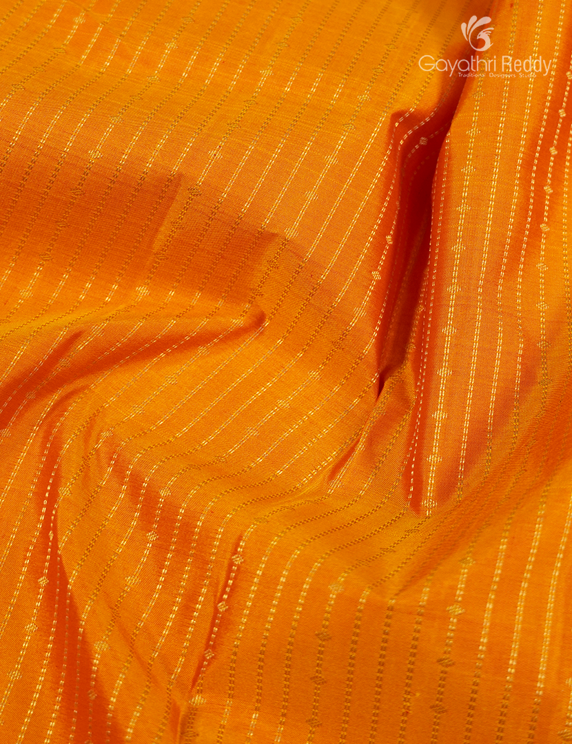 Pure Kanchi Vintage Saree in Candy Orange and Deep Redeep