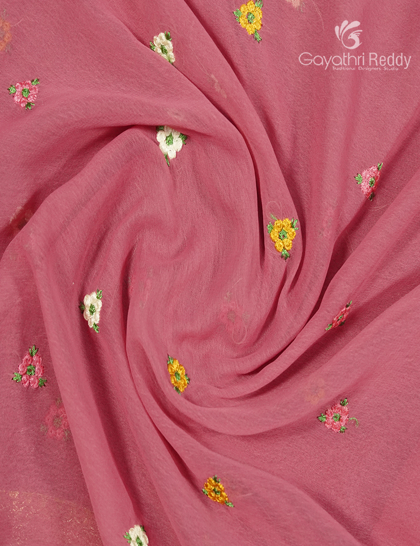 Chiffon Saree in Dusty Rose Pink