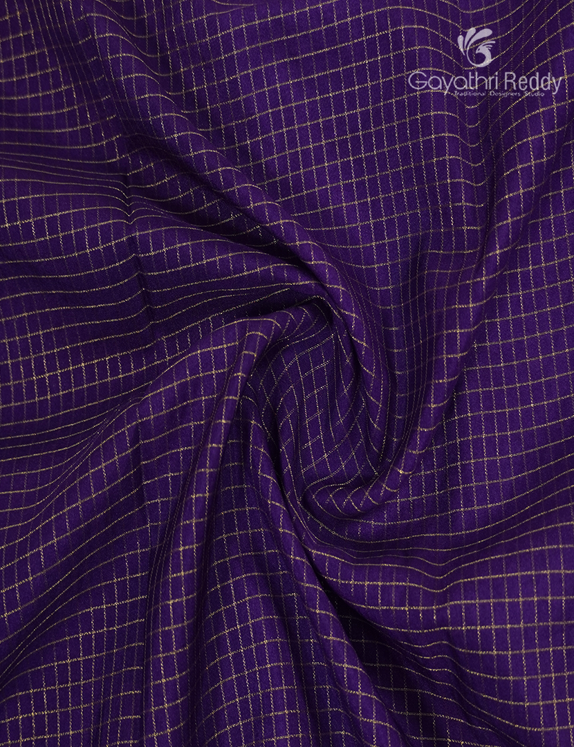 Semi Mysore Crepe Saree in Deep Violet and Rani Pink