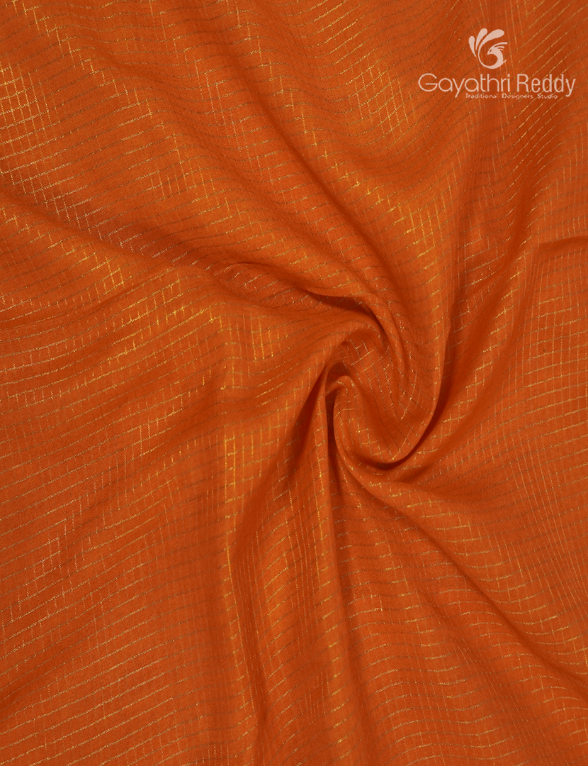 Pure Munga Silk Saree in Orange