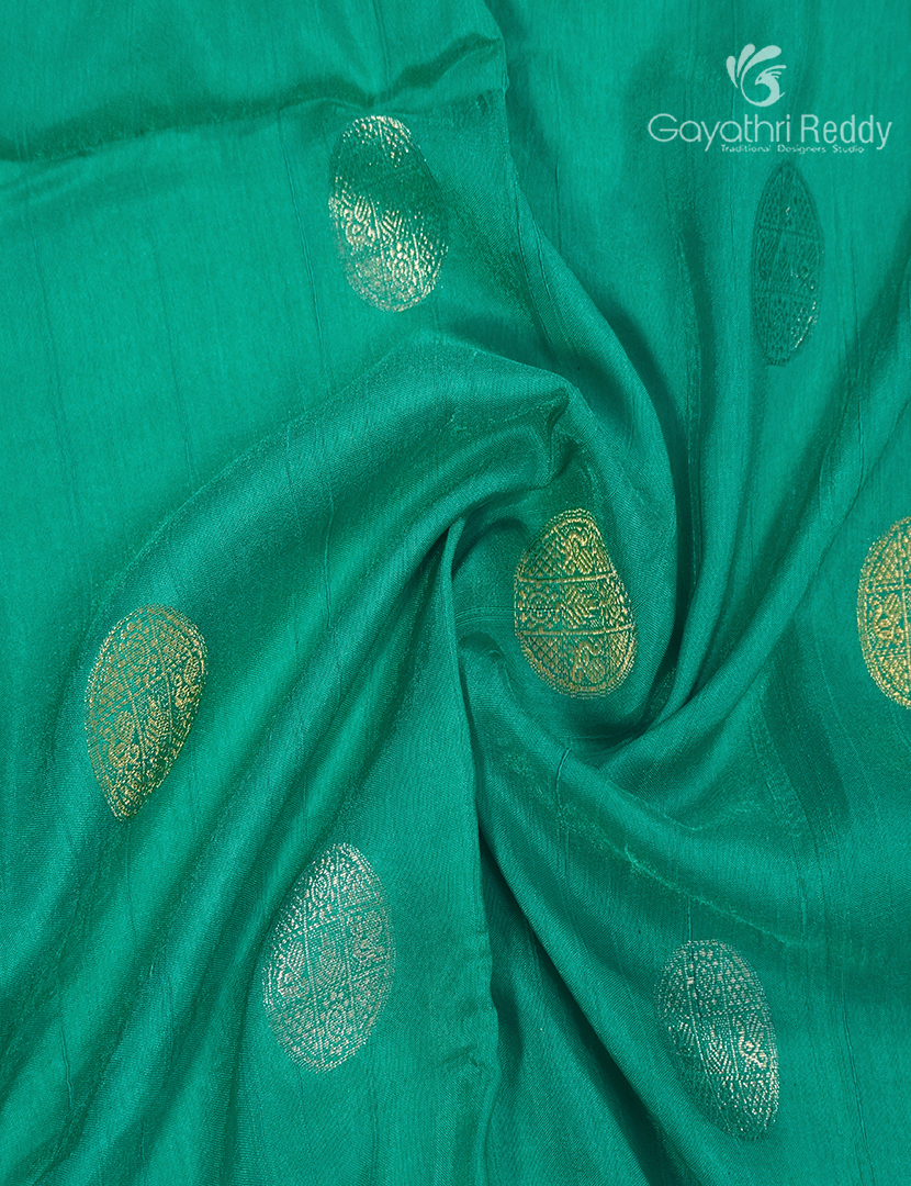 Semi Mysore Crepe Saree in Sea Green