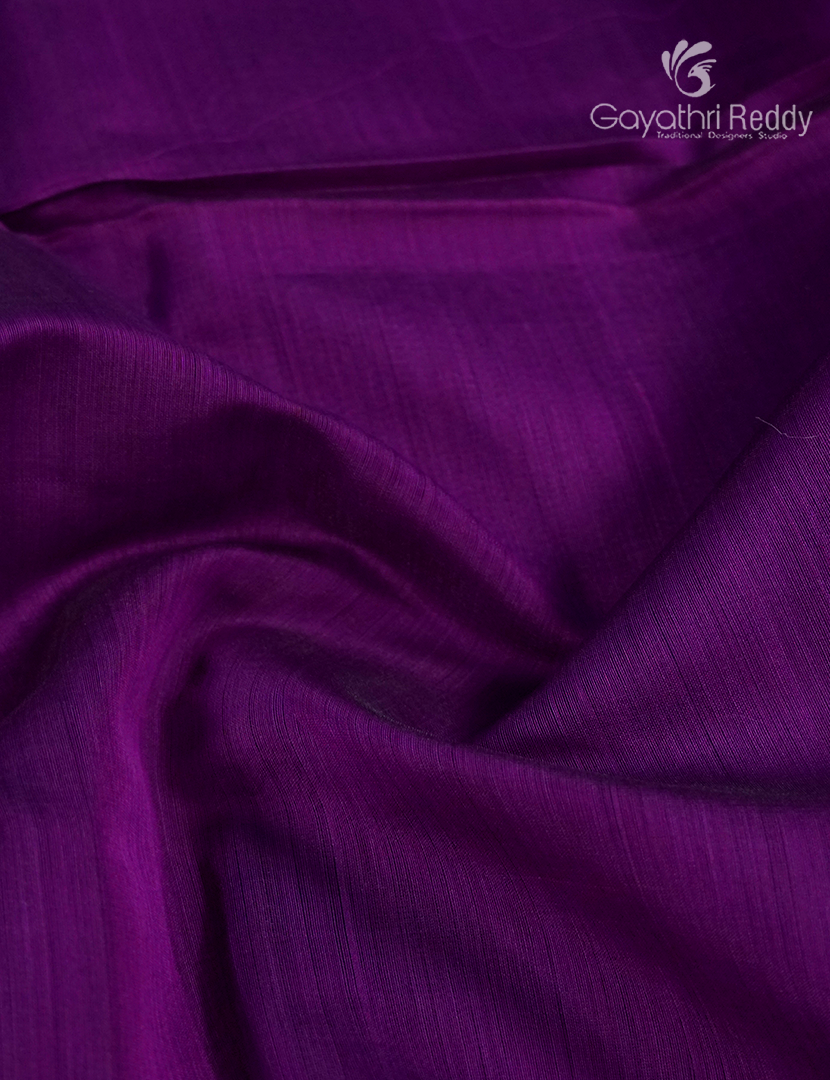 Pure Chanderi Sico Saree in Deep Purple